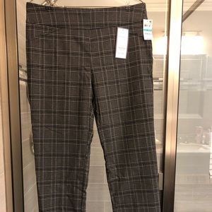 Charter Club Cambridge Charcoal Plaid Pants- 16